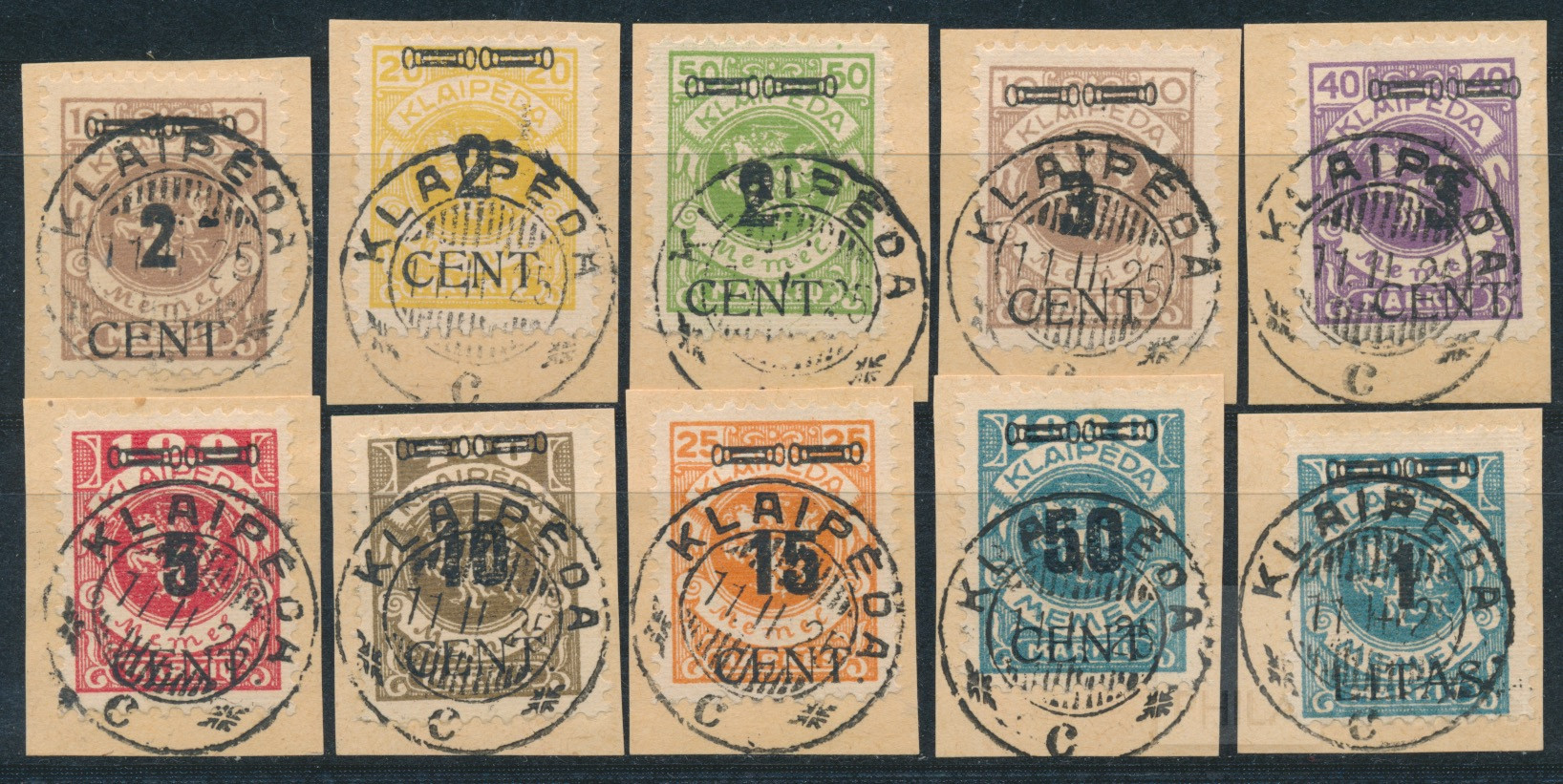 Aufdruck 1923  | Michel-Nr. 183-192 | Briefstück