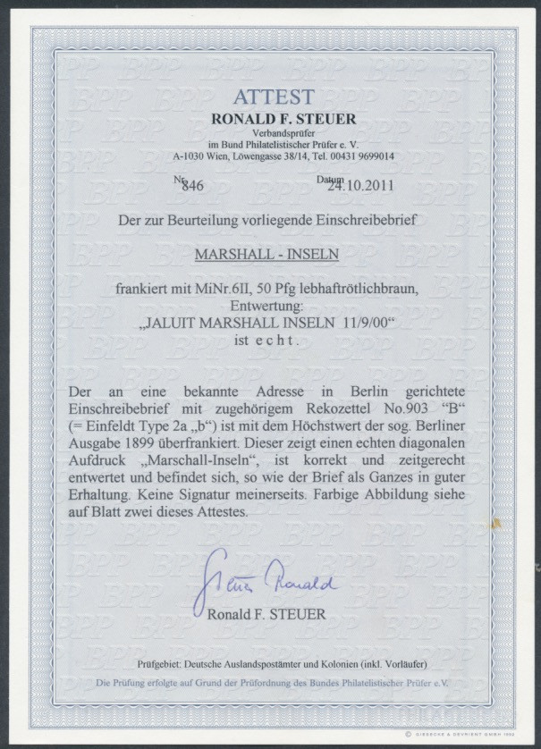 Berliner Ausgabe 1899  | Michel-Nr. 6 II 2. Stempel | Brief/Karte