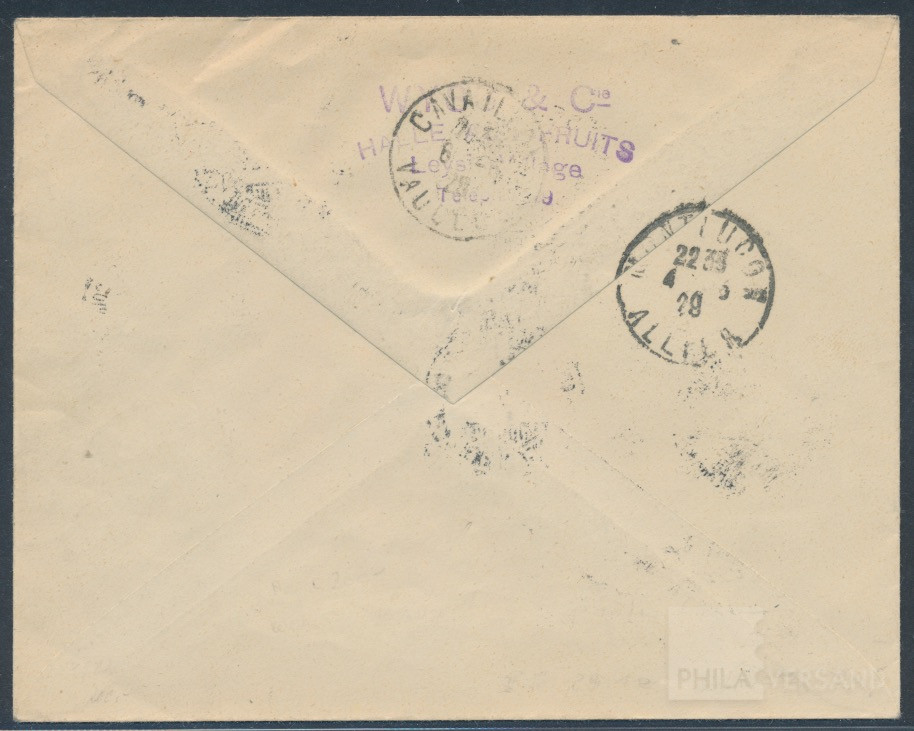 1st flight Genf to Montlucon 1929  | Michel-No. Michel WZ 23 B x | Cover/Card