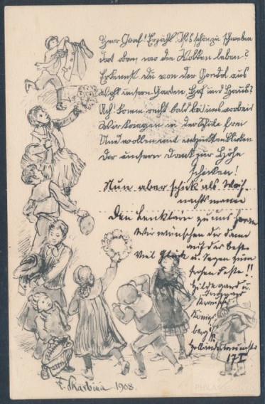 Huldigungskarte 1908  | Michel-Nr. 4 E g | Brief/Karte