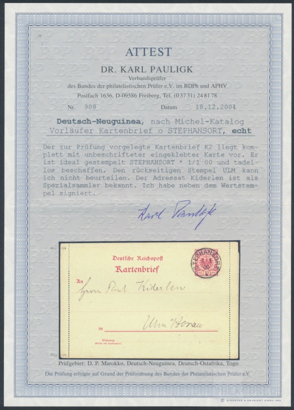 Adler 1900  | Michel-Nr. V K2 | Brief/Karte