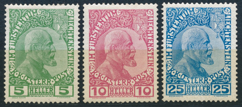 Fürst Johann 1912  | Michel-Nr. 1-3 x | ungebraucht