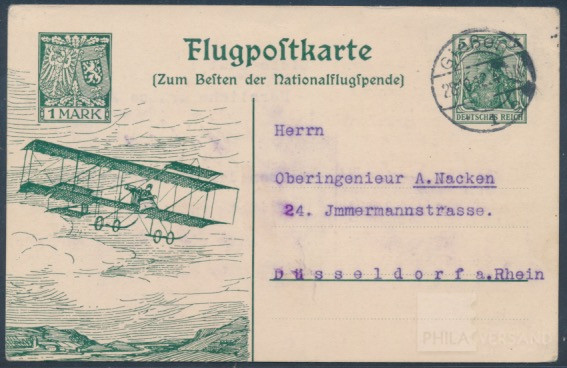 airmail postcard 1912  | Michel-No. LPP 68 02 | Cover/Card