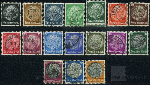 Hindenburg 1934 | Michel-Nr. 512-528 | gestempelt