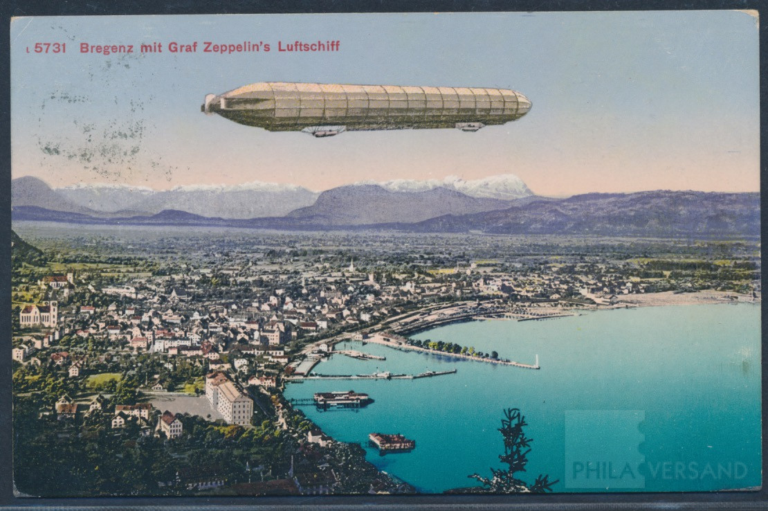 Zeppelin Luftschiff Schwaben oder Viktoria | Michel-Nr. Sieger 02/03 | Brief/Karte