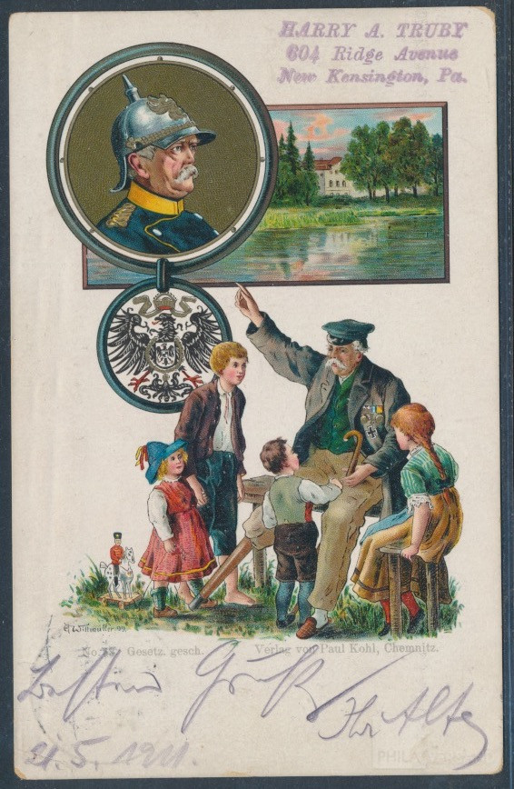 Chemnitz airmail week 1911  | Michel-No. PF 4 | Cover/Card