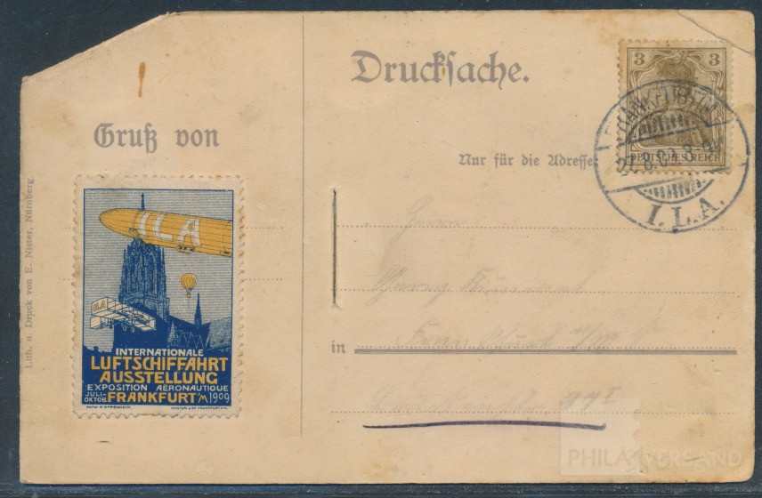 ILA 1909  | Michel-No. PF 1 Klappkarte | Cover/Card